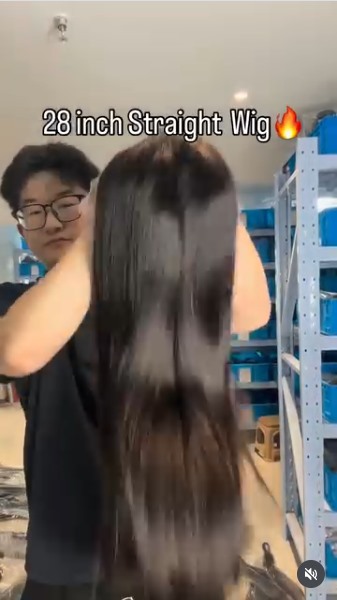 28 inch straight lace wig from KF Beauty U — factory direct